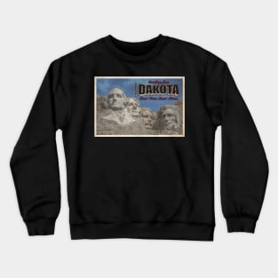 Greetings from South Dakota - Vintage Travel Postcard Design Crewneck Sweatshirt